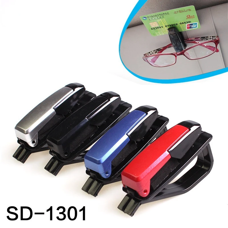 

Universal Car Auto Sun Visor Glasses Box Sunglasses Clip Card Ticket Holder Fastener Pen Case Eyeglasses Car Accessories