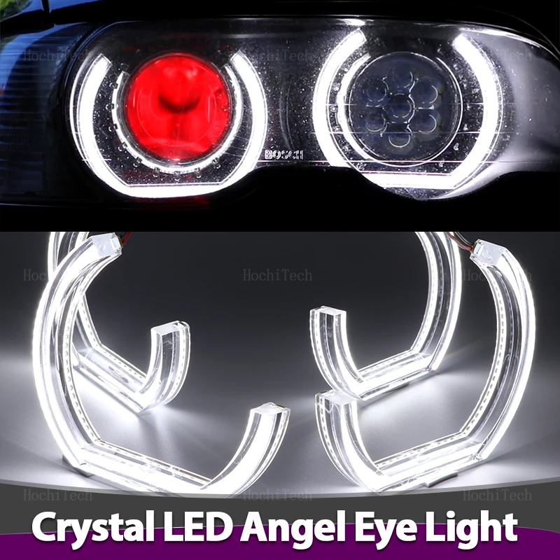 DTM Acrylic Light Halo Rings DRL LED Angel Eyes Kit do BMW E38 E39 E60 E53 E46 E90 E91 E92 E93 E81 E82 Cars Headlight Retrofit