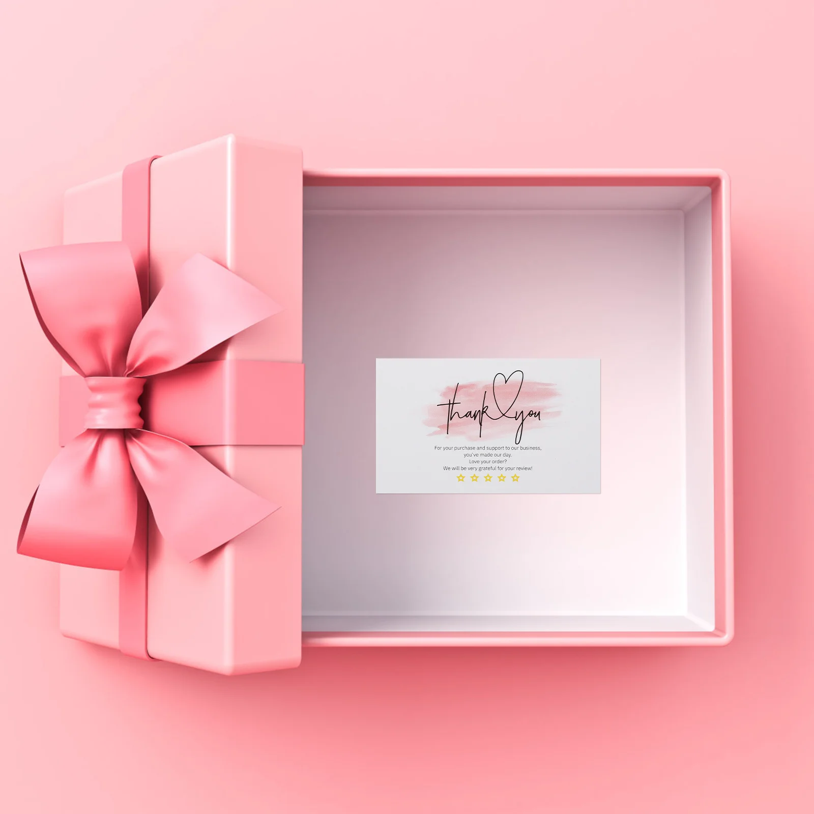 

60pcs Business Gift Packing Gift Cards For Present Decor Small Business Thank You Cards Bulk Cute Thank You Purchase Card