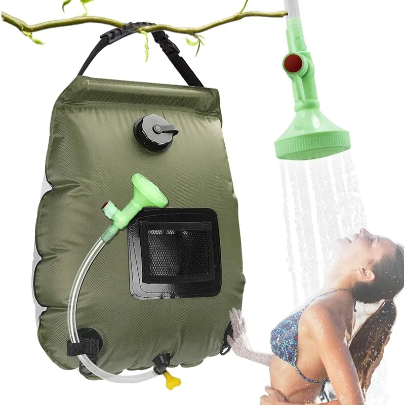 

Solar Shower Bag, 5Gal(20L) Portable Solar Heating Camping Shower Bag for Outdoor Traveling/Climbing/Hiking/Beach/Swimming