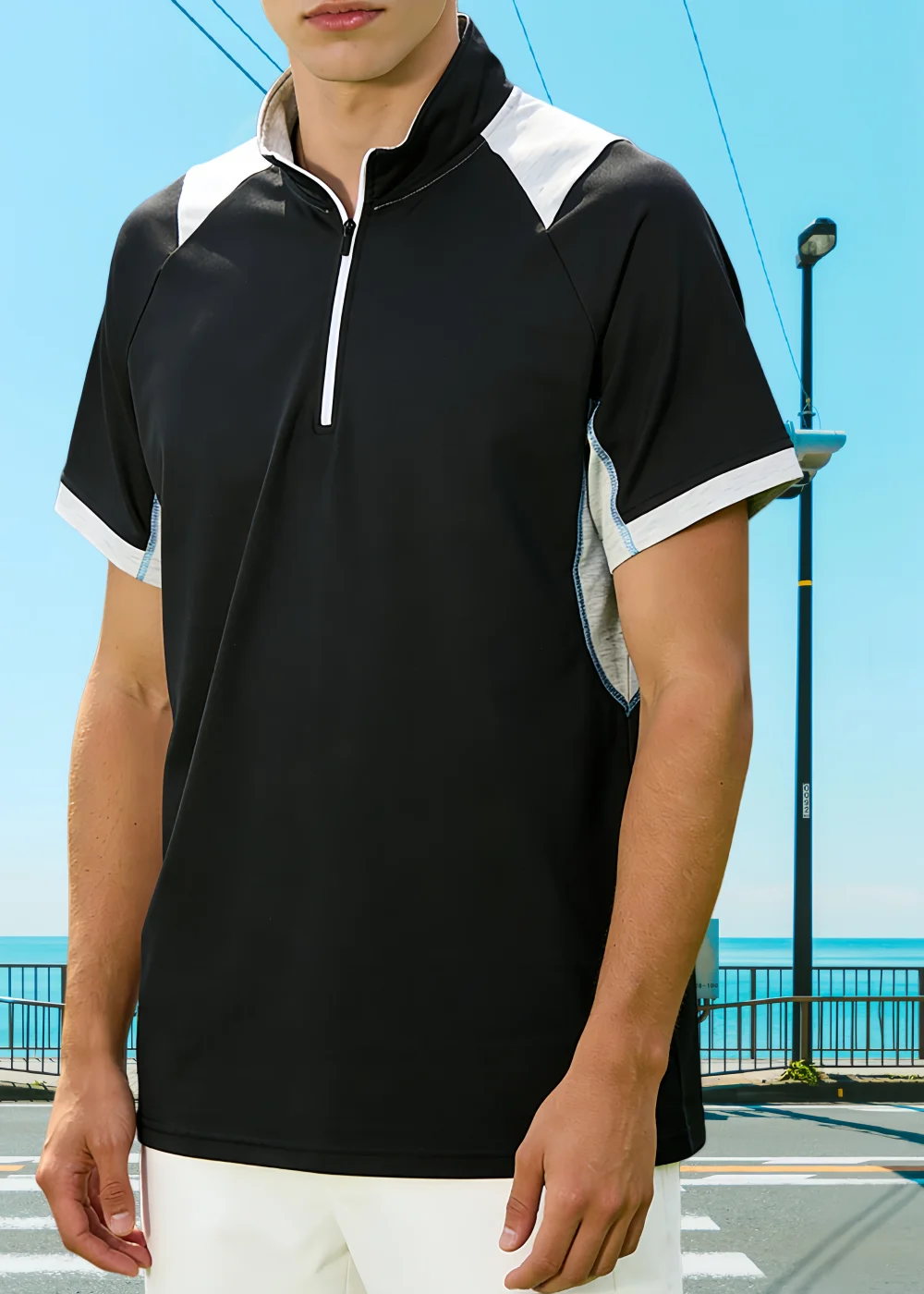 

Men's Summer Short-Sleeved Polo Neck Multi-Color Sport Coat Quick-Drying Casual T-Shirt for Fitness Tennis Outdoor Activities