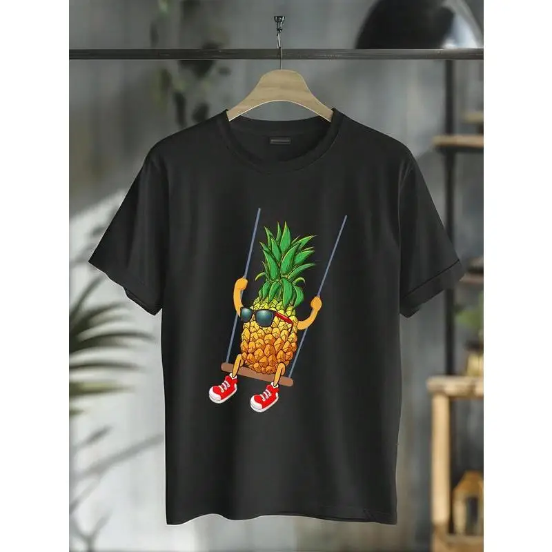 

100% Cotton Casual Tshirt Funny Swinging Pineapple Swinger T-Shirt