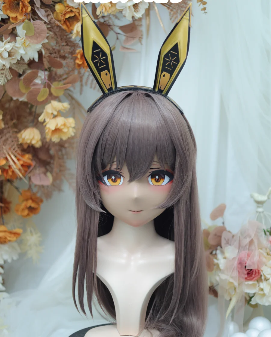 (NFD36--21)Customize Full Head With Lock Pretty Female/Girl Japanese Animego Character Kig Cosplay Kigurumi Mask Crossdress Doll