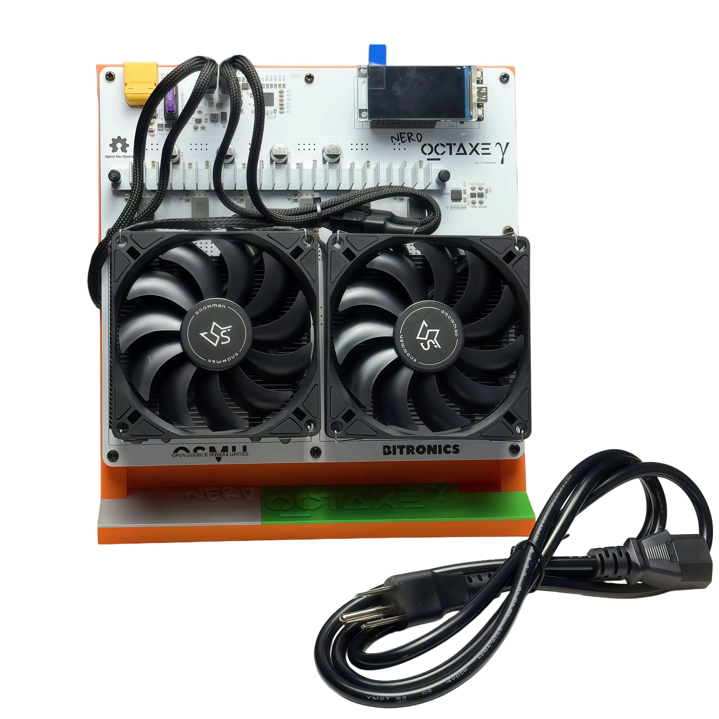 

Orange & White Color Bitaxe NerdOCTaxey Rev 3.1 12T Solo Miner Home Asic Miners For Selling