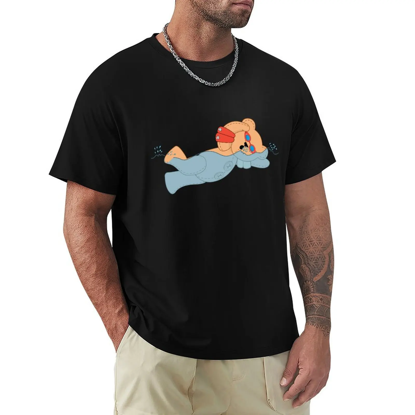 

Junior Swimming Teddy Bear T-Shirt custom t-shirts sports fans korean fashion oversized mens t shirt