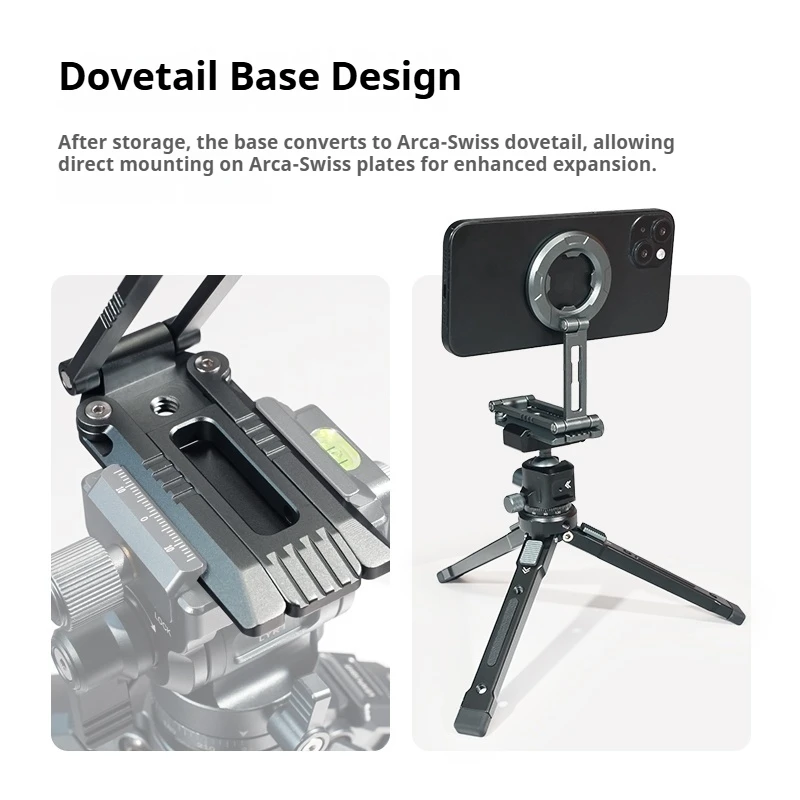 LMA2 Magnetic Folding Stand for iPhone 17 16 Magsafe Aluminum Desktop Tripod Portable Holder