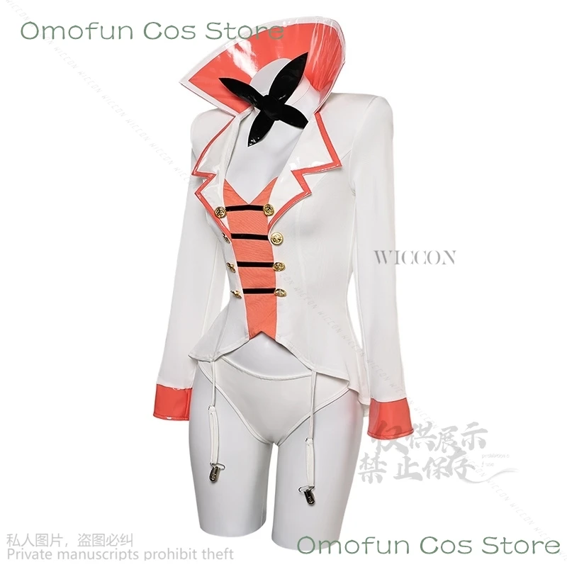 Hazbin Lucifer Cosplay Anime Hotel Sexy Morningstar Cosplay Jumpsuit Costume Bikini Devil Hell Halloween Party Adult Bodysuit