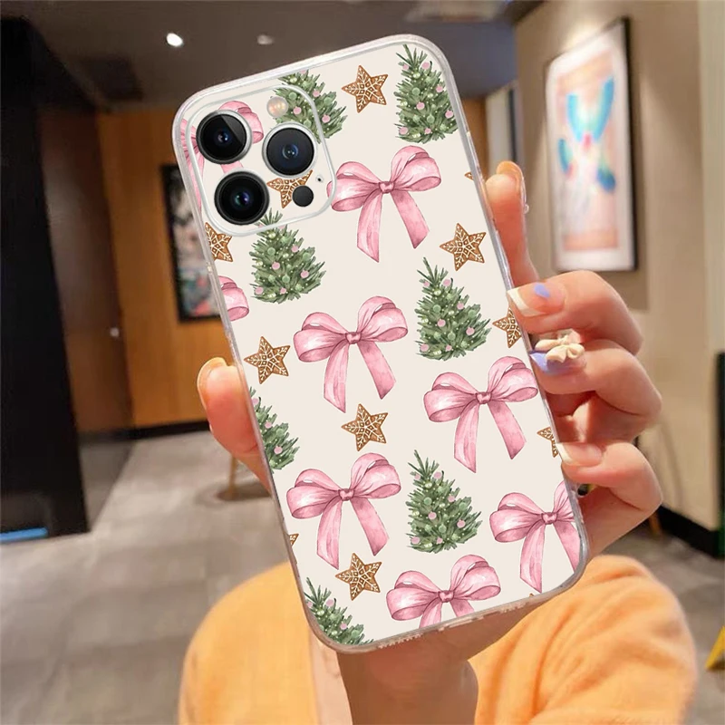 

Christmas Aesthetic Cartoon Cute Phone Case Carcasa Funda For iPhone 17 Pro Max 17 Air 16 15 14 13 Pro Max 15 16 Pro 15Plus Case