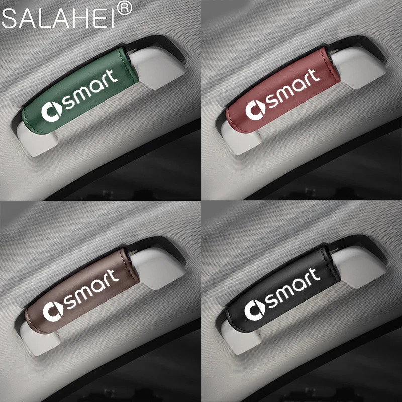 Универсальный Кожаный Автомобильный подлокотник на крышу, Натяжной чехол, защитные перчатки для Smart Sprite 3 1 fortwo formy Vision EQ forease