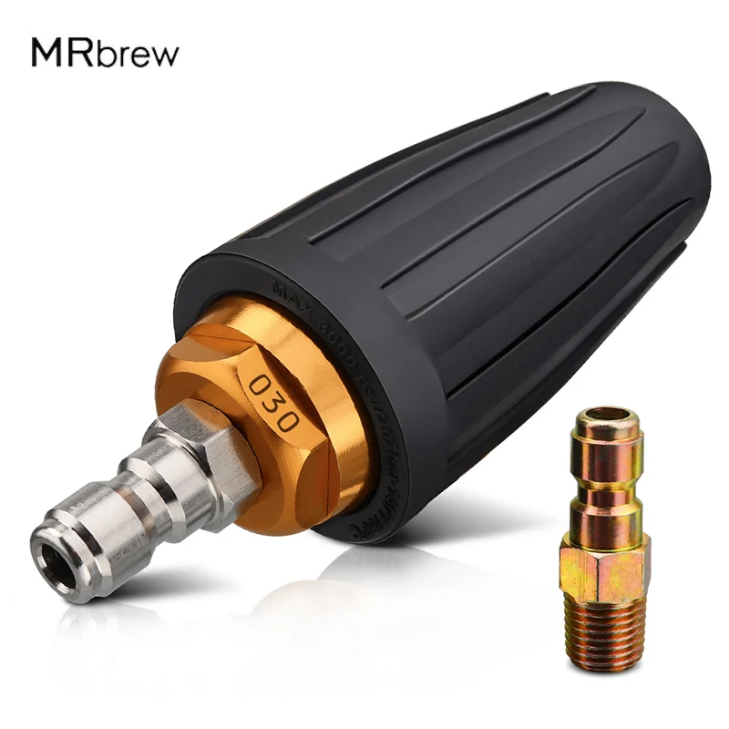 

Pressure Washer Tips Turbo Nozzle ,3000Psi Max Rotating Washer Nozzle With 2PCS 1/4'' Quick Connect for Cleaning Brick