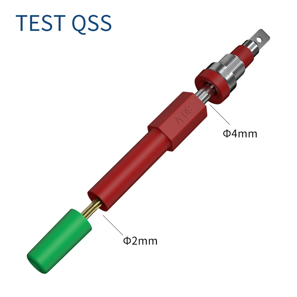 Qss 5個2ミリメートルバナナジャックメス4ミリメートルバナナ男性安全プローブアダプタコンバータの電気ツールQ.20012