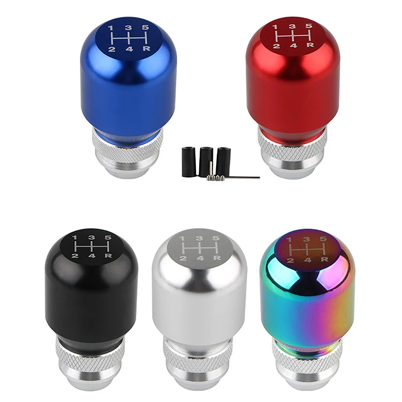 Universal Car Gear Shift Knob, Alavanca manual Shifter, Retrátil, Comprimento ajustável, Liga de alumínio Gear Head