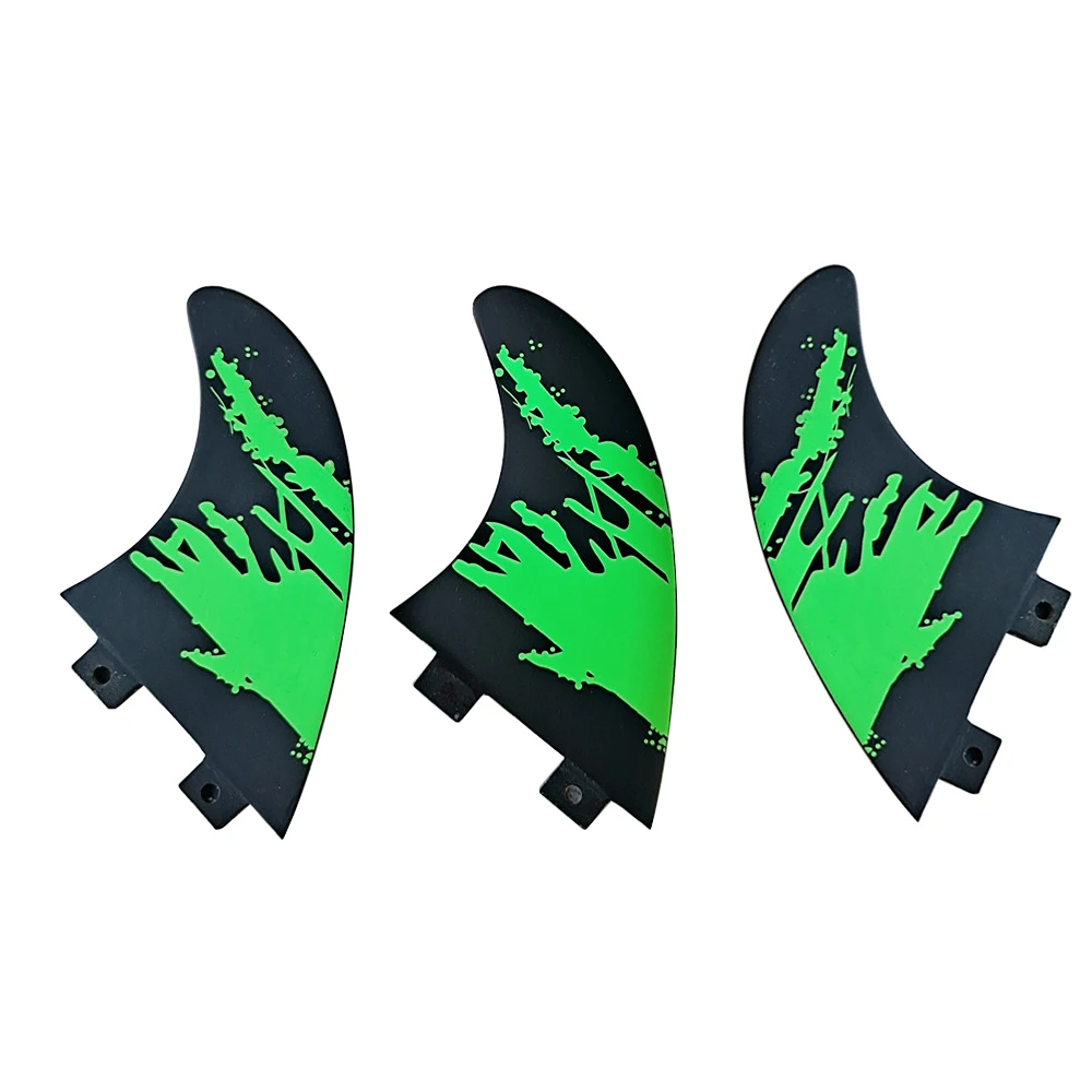 UPSURF FCS Fins Surfboard G5 Quiha Thruster Printed Surf Fins For Sup Swimming Paddle Board Accessories M Tri-Fin Surfcasting