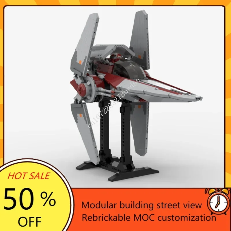 1736PCS MOC Space Battle UCS V-Wing Starfighter Model Custom Puzzles Technology DIY Creative Assembly Toys Adult Gifts