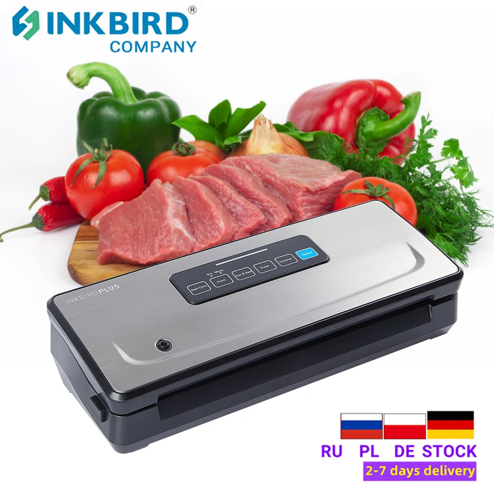 

INKBIRD INK-VS02 Vacuum Sealer Packaging Machine For Food Storage Household Vacuum Food Packer Sous Vide Vacuum bag Rolls