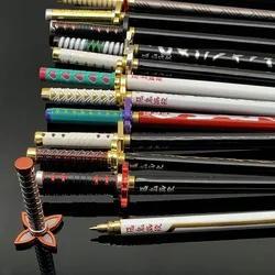 Demon Slaye Tanjiro Creative Nichirin Knife Metal 0.5mm Signature Pen Select Student Youth Exam Painting Quick-Drying Water Pen