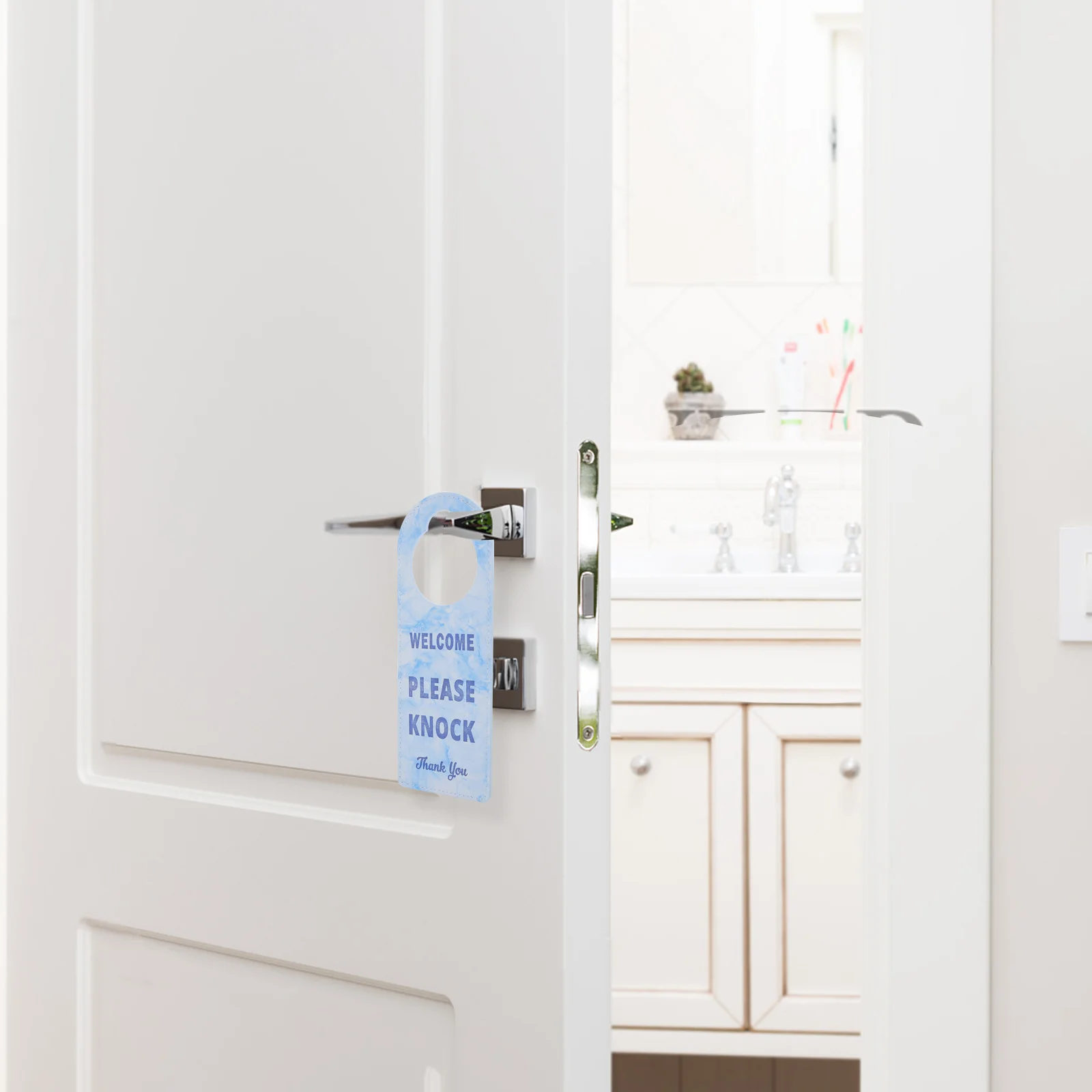 

Double Sided Door Hanger Sign for Hotel Bedroom Please Do Not Disturb and Please Knock Room Cleaning Indicator