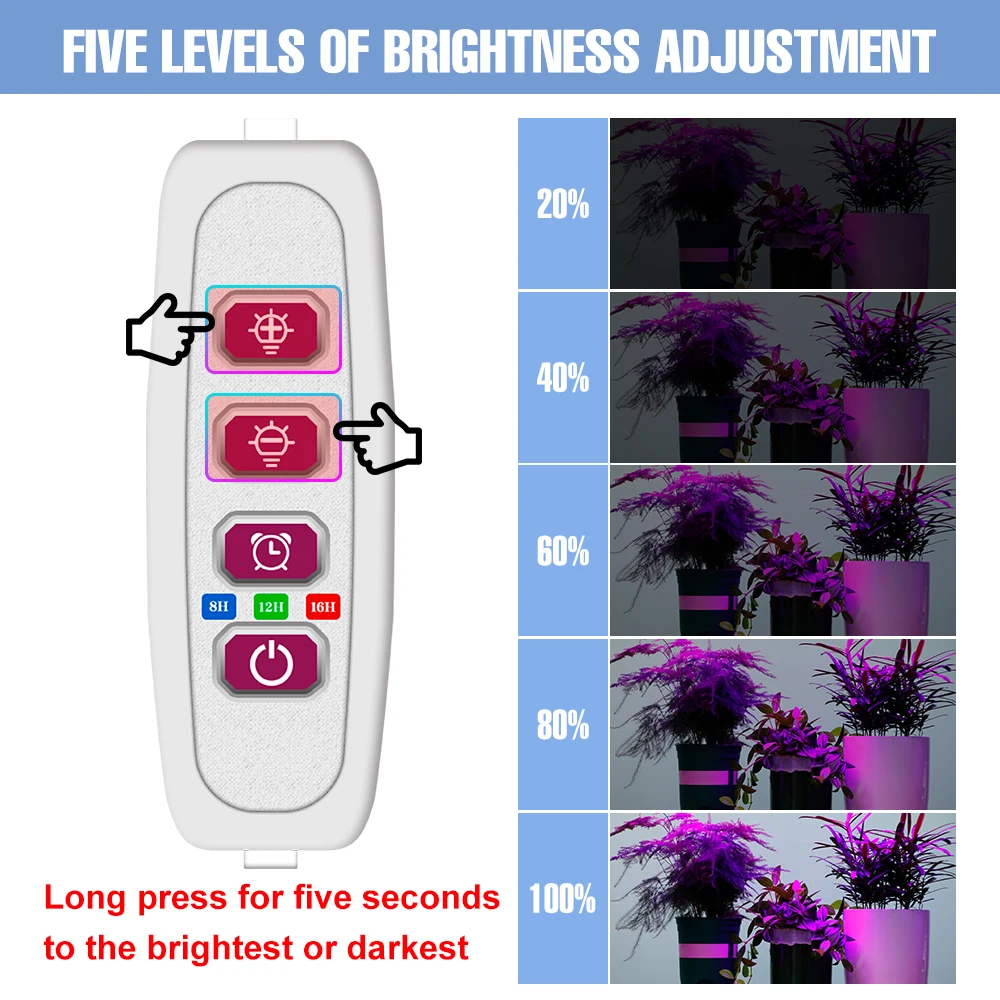 LED ไฟพืชเติบโต Full Spectrum USB Hydroponics Veg ดอกไม้หรี่แสงได้ Phyto โคมไฟเรือนกระจก50ซม.พืช Grow โคมไฟเต็นท์