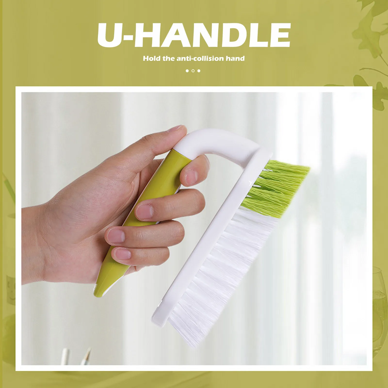 1Pcs Lightweight Plastic Cleaning Brush Efficient Hard to Reach Spot Cleaner for Windows Floors Doors Baseboards Household
