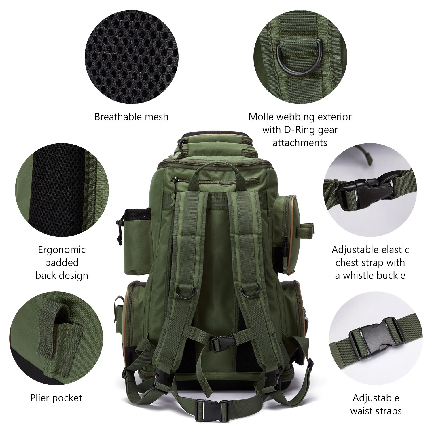 Bassdash Fishing Tackle Backpack 6
