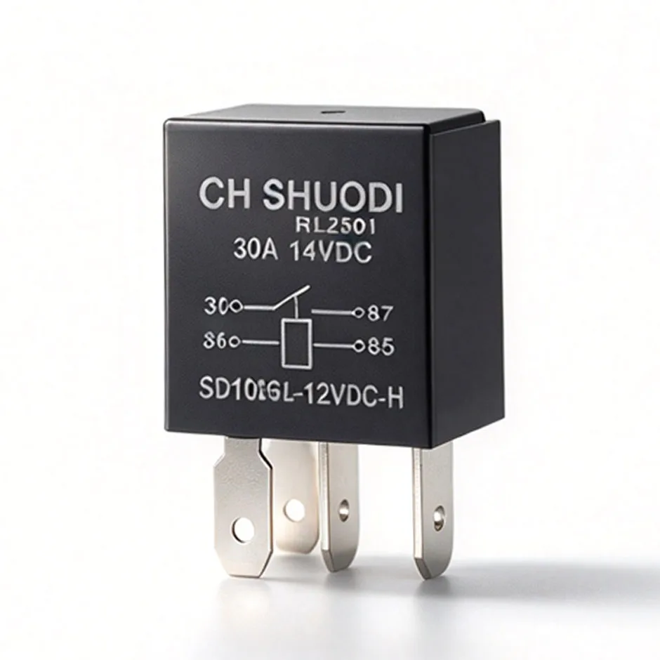 Mini 4pin 30A DC 12V Relay Conversion  Switches for Oil Pump Air Conditioner Fan Fog Lamp Car Vehicle Automotive