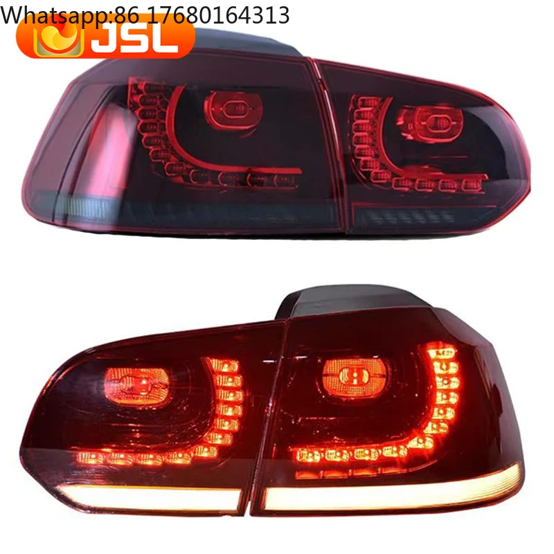 For Volkswagen Golf 6 LED Tail Light Golf 6 Mk6 Dynamic signal Tail Light Animation After Stop Braking Reversing Car Rear Light