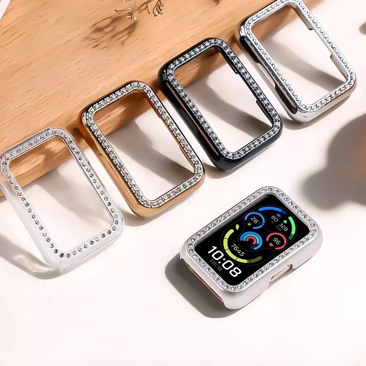 Bling PC Hollow Case For Huawei Band11/11Pro Watch Diamond  Bumper Protective Cover For Huawei Band 11/11Pro NFC Accessories
