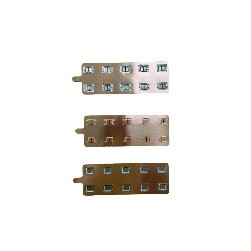 Copper 0.5mm 21700-2*5p Battery Copper-nickel Bus Bar Sheet  Spacing 21.4mm Cell Connector Can Be Customized According To Draw