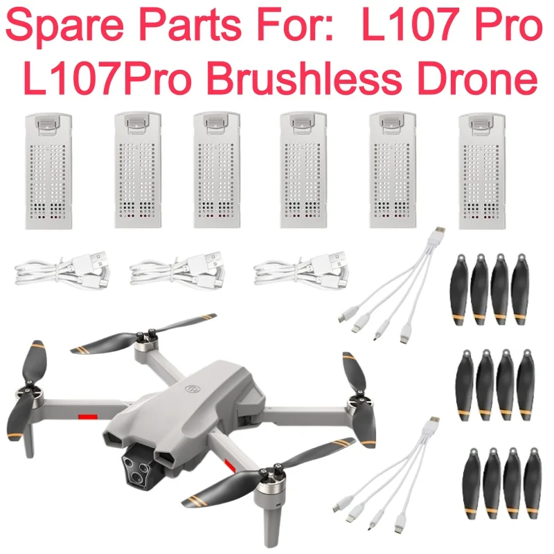 L107 Pro L107Pro Drone Accessories L107Pro Drone Battery 3.7 2000mAh Battery For L107 Pro Propeller USB Line Spare Parts