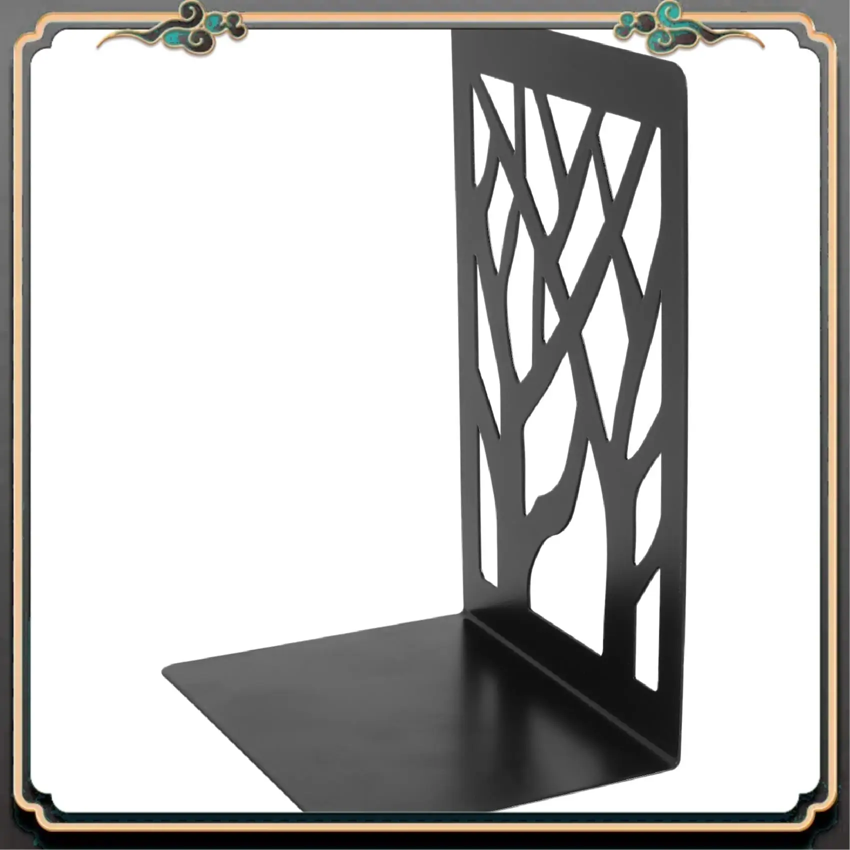 

Reliable-Book Ends For Heavy Books,Book Shelf Holder Home Decorative, Metal Bookends Black 1 Pair,Bookend Supports, Book Stopper