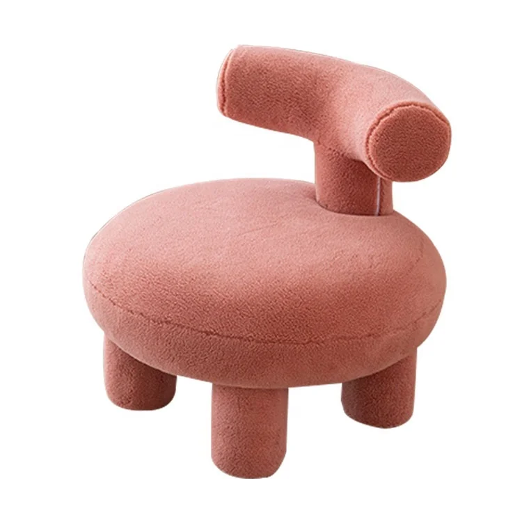 

#Nordic living room single-petal pink velvet casual modern accent chair with solid wood frame
