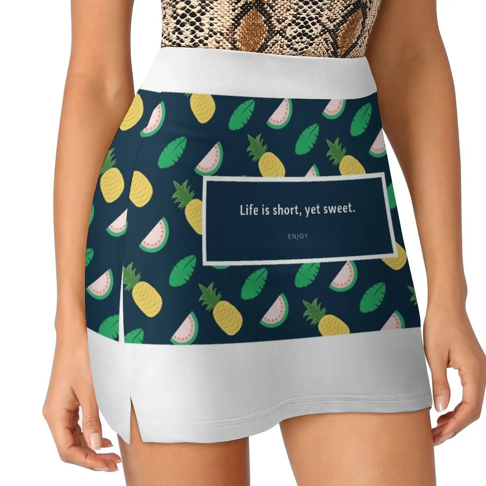 Fruit life is short Mini Skirt luxury clothes women mini skirt