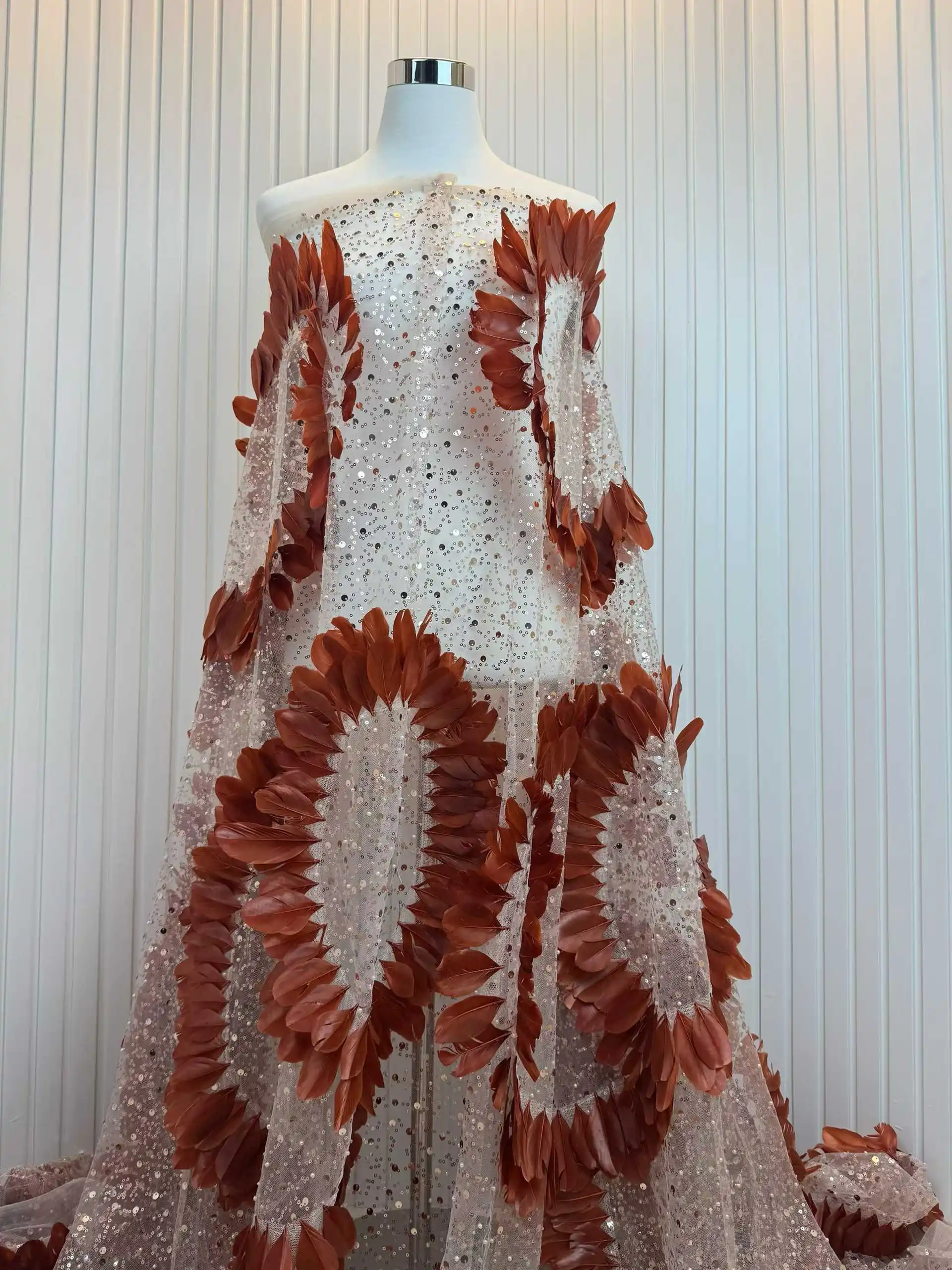 2025 Luxury 3D Flower Lace Fabric High Quality French Embroidery Tulle Mesh Lace African Fabric For Wedding Party Dress Sewing