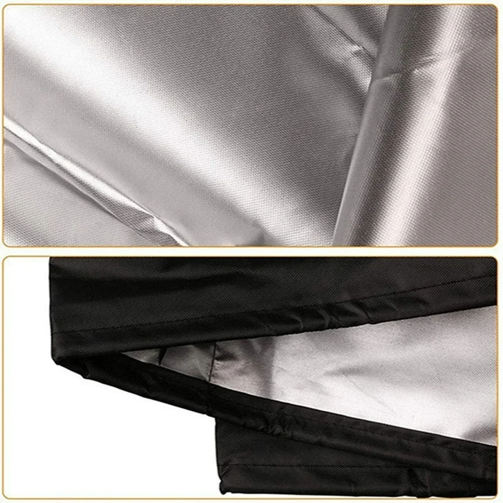 Outdoor Heating Appliance Cover 50x120cm Waterproof Oxford Cloth Dustproof Sunproof for Round Air Heaters Black