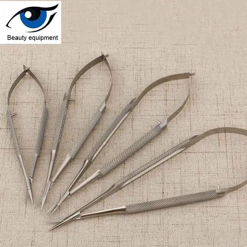 

Ophthalmology microsurgery round handle ophthalmic scissors corneal scissors suture removal open eye double eyelid surgery sciss