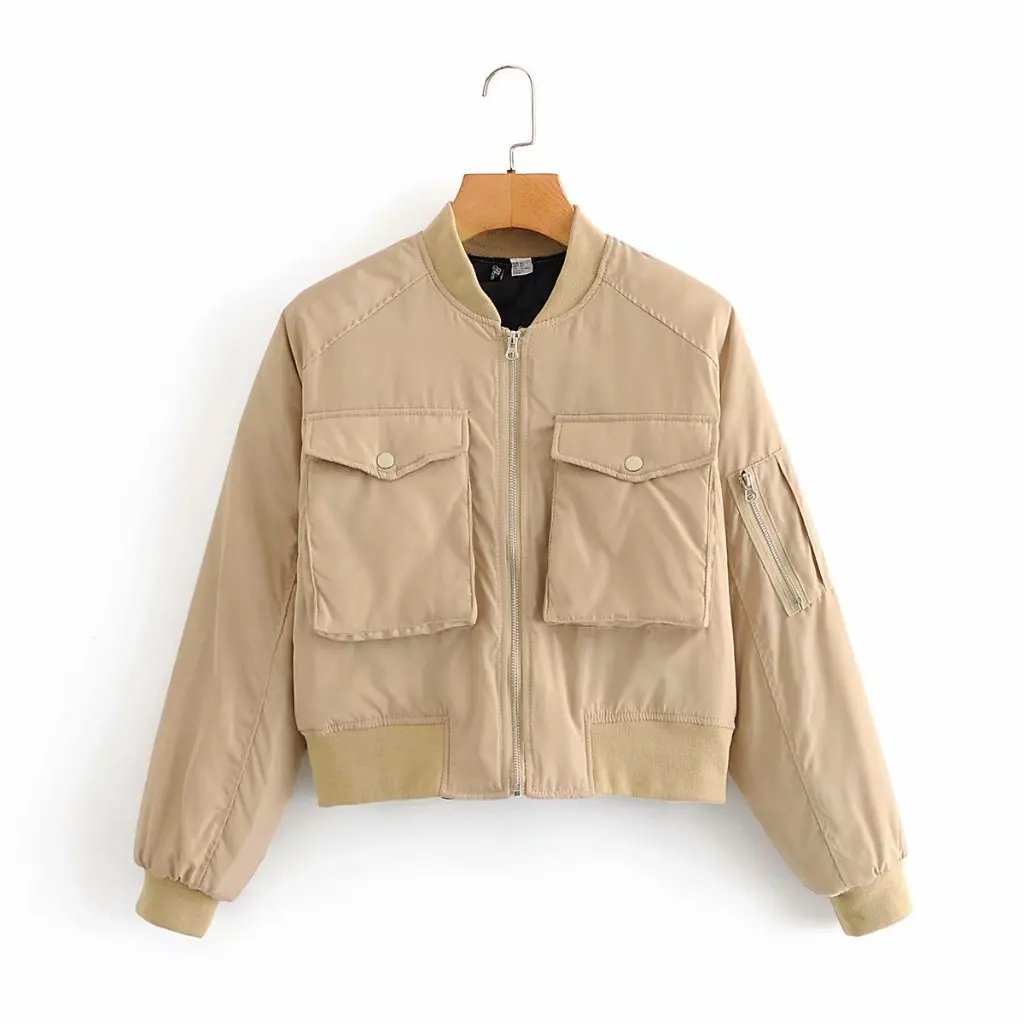 

Women's Autumn Fashion Bomber Jacket Street Style European American Cotton Versatile Elegant Casual Outerwear