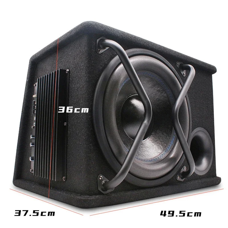 High-power Car 12V Speaker Modified Car Audio Active Trapezoidal Overweight 12-inch Subwoofer K-1280APR