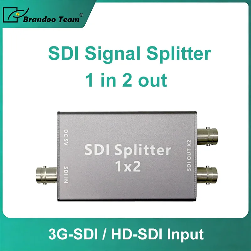 SDI Signal Splitter 1 in 2 out 3G-SDI,HD-SDI SDI Video Out Splitter HD 1080P Supports SDI Loop out