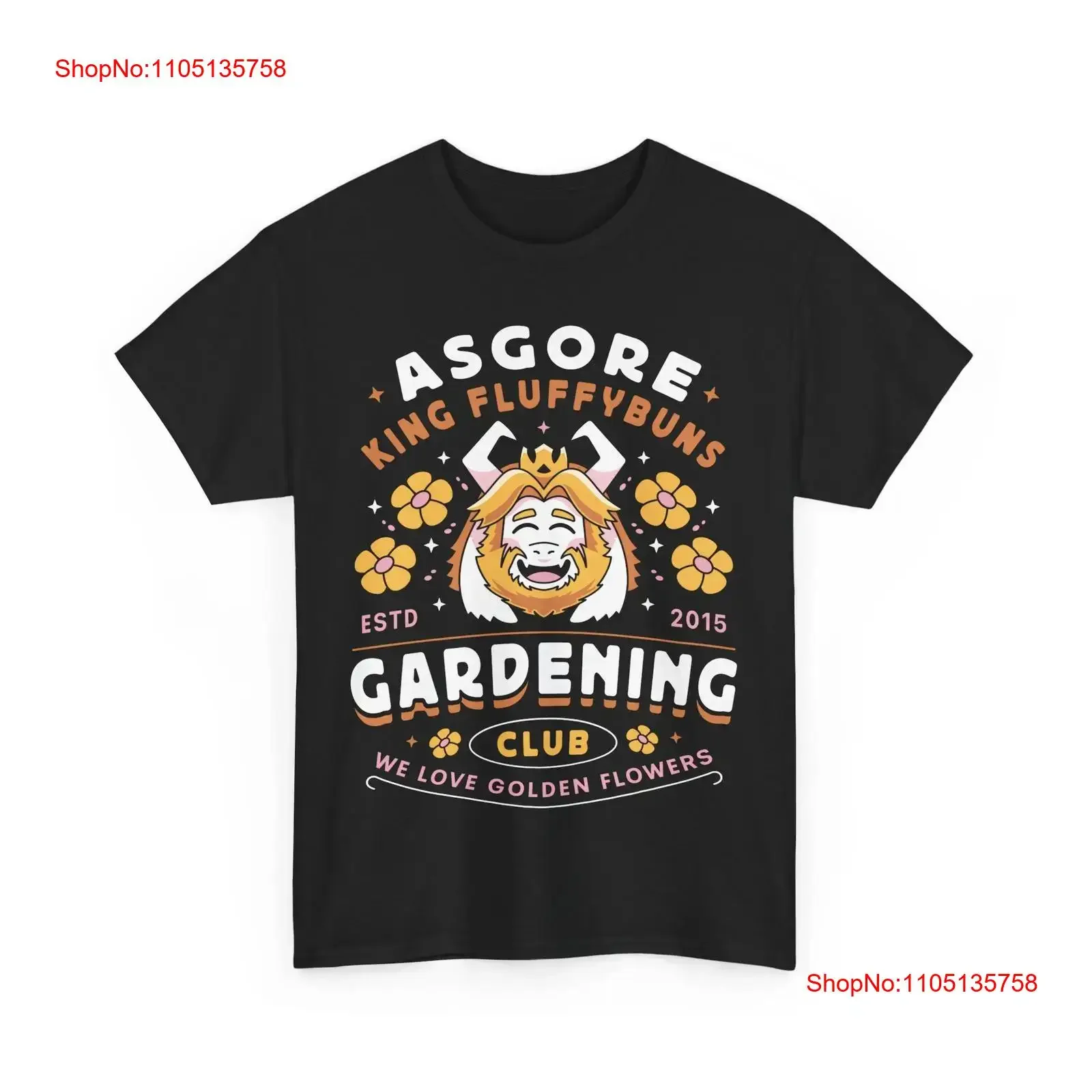 تي شيرت Asgore Gardening Club لعبة فيديو Undertale Sans Papyrus RPG عتيقة مغسولة ملابس الشارع الشهير ممتدة قليلاً ومريحة