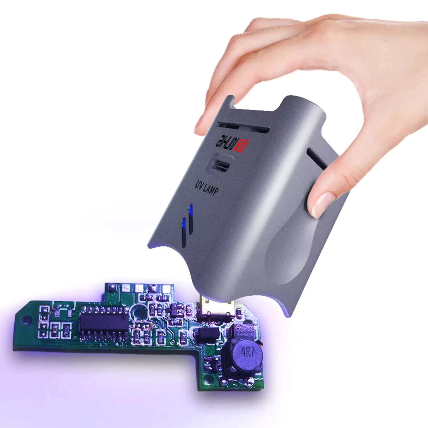 Aixun-Mini Lámpara Ultravioleta De Curado Uv Para Teléfono, Aceite Verde, Con Ventinador