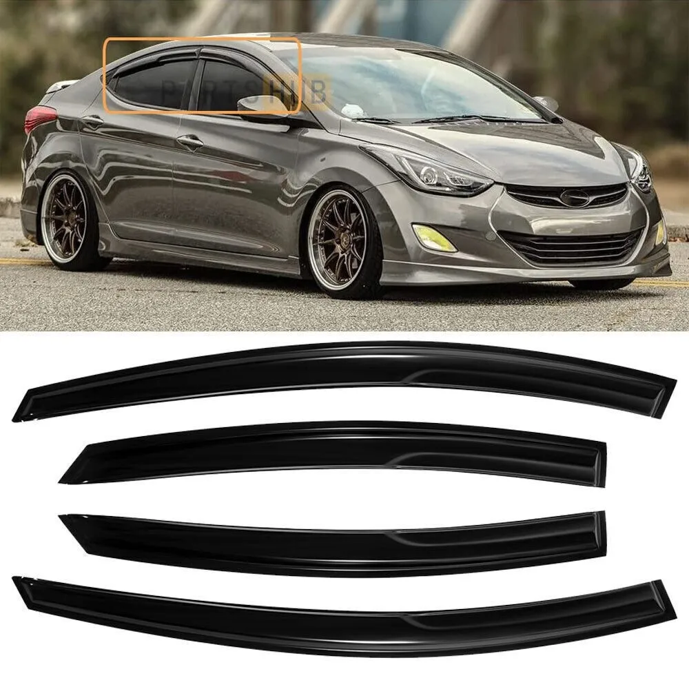 

Fits For 2011-2016 Hyundai Elantra Side Window Vent Visor Rain Guards