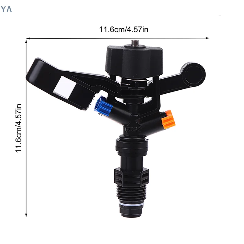 [YA]Lawn Irrigation Rotating Sprinkler 360 Degrees Auto-rotate Two Holes Water Spray Head Garden Yard Watering Sprinkler Nozzle
