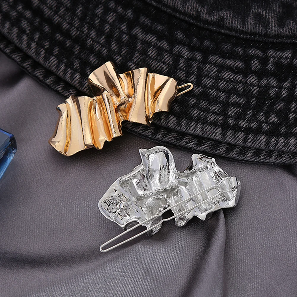 

2 Pcs Hair Clips for Barrette Pin Hairpins Women Decorative Accessories Small Alloy Teen
