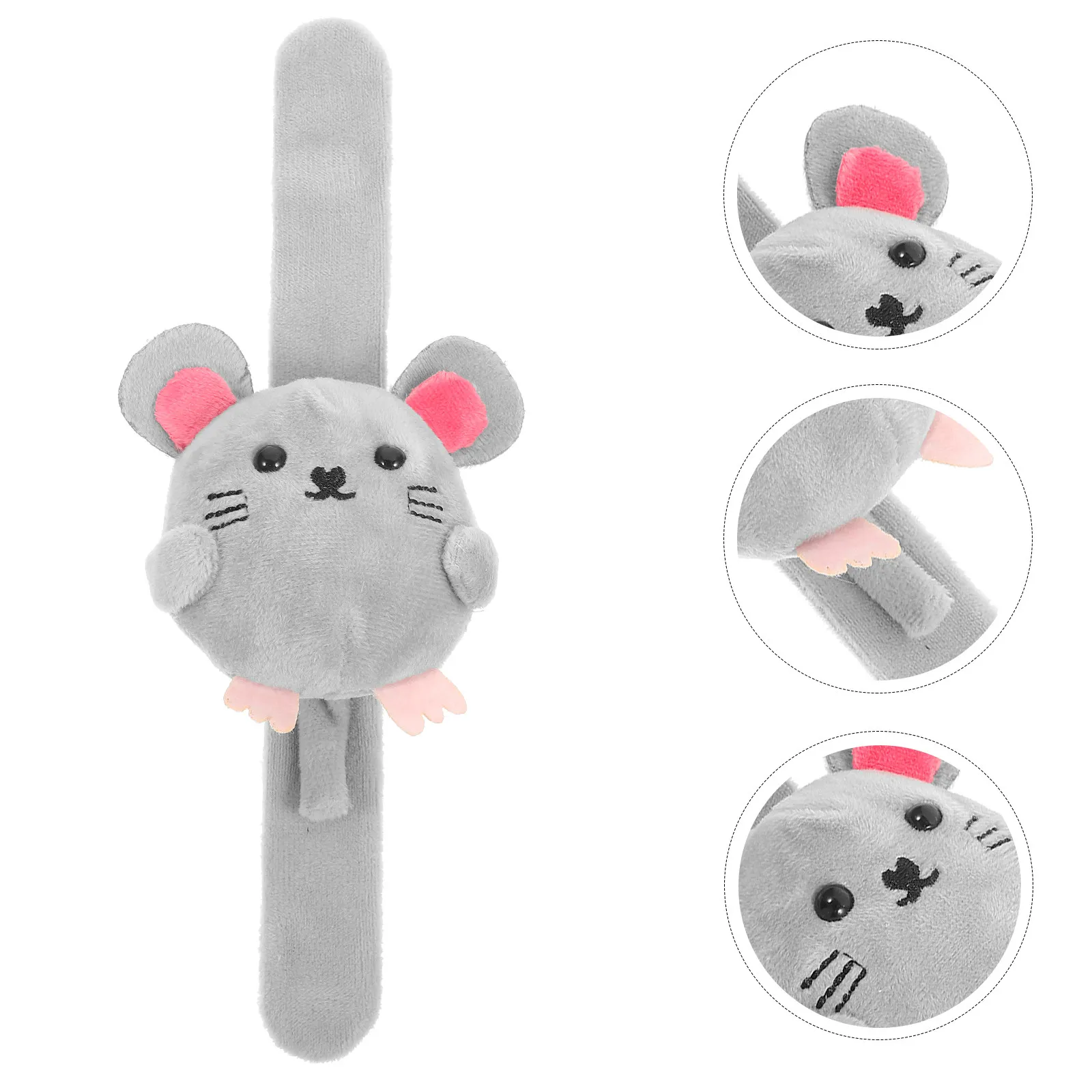 

Stuffed Mouse Animal Slap Bracelet Cartoon Soft Wristband for Party Decor Birthday Festival Snap Bands Slap Bracelet