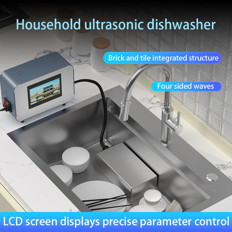 새로운 초음파 식기세척기 싱크대 독립형 외부 설치 무료 가정용 자동 소형 야채 세척기