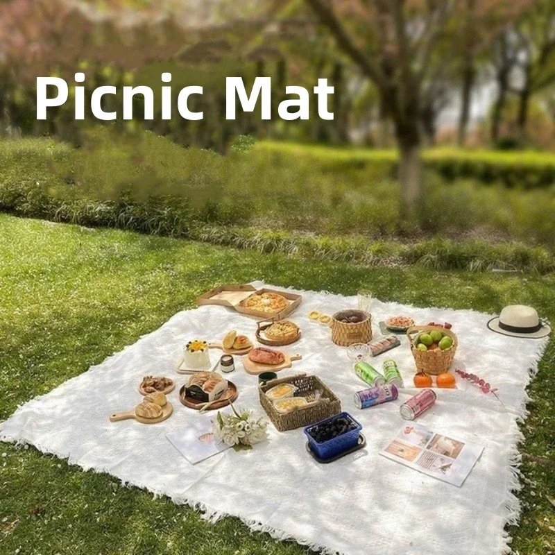 90*150/180/210/240cm Picnic Blanket Ground Mat Beach Blanket Travel Mat Summer Outdoor Camping Soft Picnic Mat Mattress