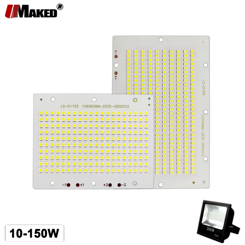 

LED PCB SMD2835 Floodlight Plate Replace10W 20W 30W 50W 100W 150W Aluminum Heatsink Lighting Source Panel For Outdoor Lamps DIY