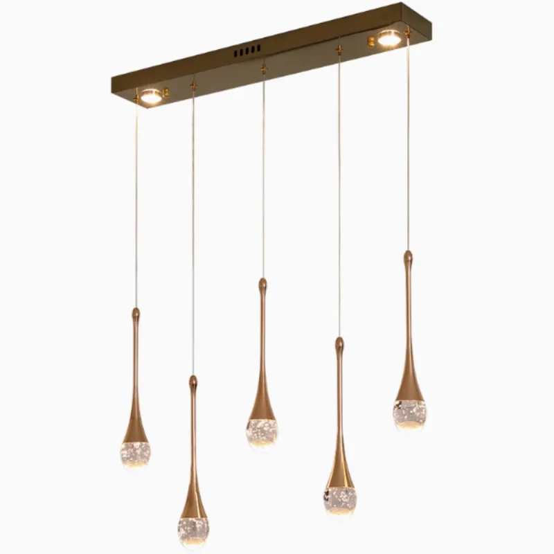 

Новый длинный полосатый домашний светильник, роскошная хрустальная люстра для столовой, бара, стола, современное простое освещение ресторана