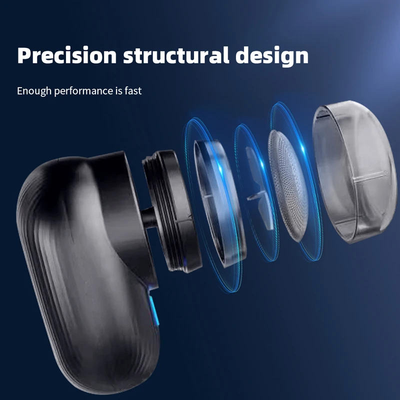 ماكينة حلاقة كهربائية للرجال جيب صغير قابلة للشحن قابلة للنقل بدون ألم ماكينة تشذيب بدون أسلاك سكين لحية الوجه للاستخدام في المكاتب والسفر والمنزل