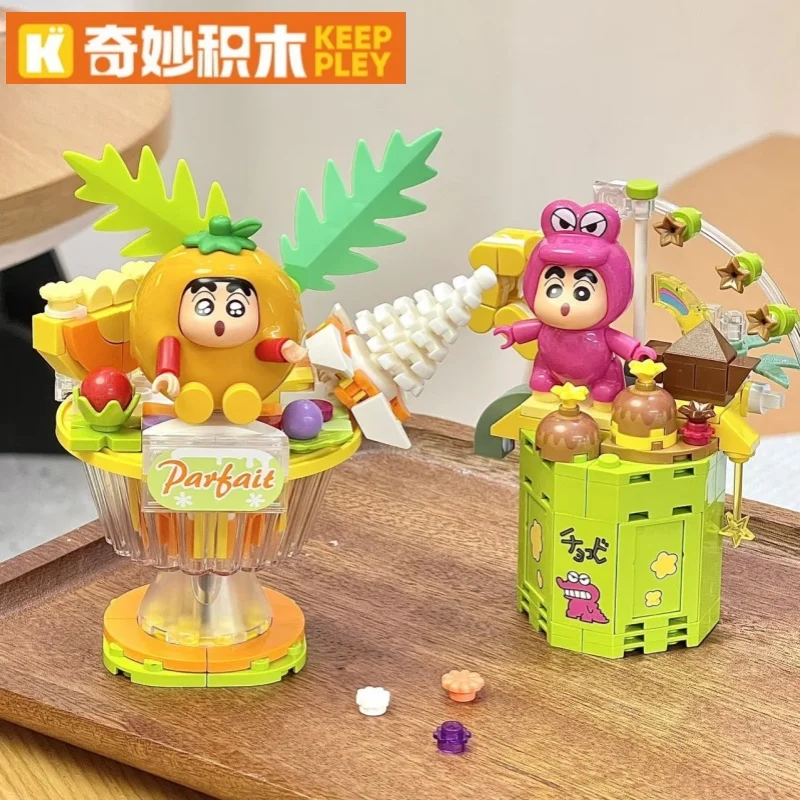 ตัวต่อ Keeppley Crayon Shin-chan ชินโนะสุเกะ ชิโร่ ตัวละครการ์ตูน ของเล่นประกอบ อนิเมะ ของขวัญสำหรับเด็ก